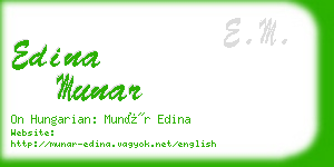 edina munar business card